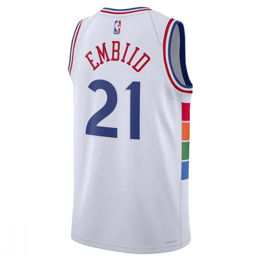 Joel Embiid Philadelphia 76ers Unisex 2024/25 Swingman Player Jersey - City Edition - White-Pro Kit Vault | Brand New 26/27 Sports Jerseys